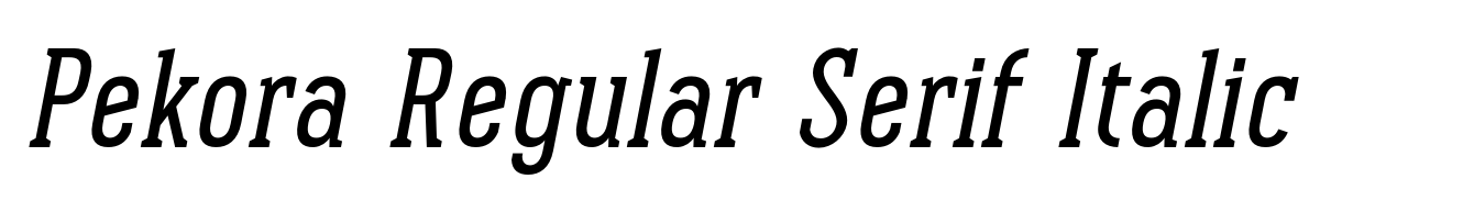 Pekora Regular Serif Italic